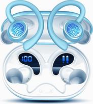 "Bluetooth" sporto ausinės, belaidės "Bluetooth 5.4" ausinės su ENC triukšmo slopinimu ir 4 HD mikrofonais, 50 valandų veikiančios belaidės ausinės, Hi-Fi stereo ausinės, USB-C/LED ekranas, atsparios vandeniui
