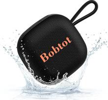 "Bobtot Bluetooth" garsiakalbis Nr., IPX7 vandeniui atsparus belaidis nešiojamasis, 16 valandų baterijos veikimo laikas, garsus stereofoninis garsas, TWS, įmontuotas mikrofonas, mini formatas kelionėms ir sportui, juodas