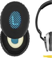"Bose On-Ear OE2", "OE2i" ausinių pakaitinis ausų kilimėlis / ausų pagalvėlė / ausų kaušeliai / ausų dangtelis / ausų pagalvėlių remonto dalys (juoda-mėlyna tinklelio spalva)