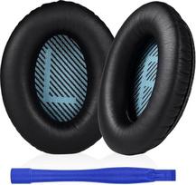 "Bose QC35" ausinių ausų įdėklai, odiniai putų ausinių įdėklai, suderinami su "QuietComfort 35" (QC35) ir "Quiet Comfort 35 II" (QC35 ii) ausinėmis