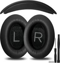 "Bose QuietComfort 35 45 QC35 QC35ii QC45" ausinių ausų pagalvėlės ausų antgaliai ausų antgaliai (juodi)