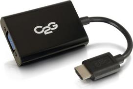 "C2G/Cables to Go" 41350 HDMI vyriškos ir VGA moteriškos lyties adapterio keitiklis, juodas
