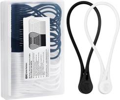 "Cable Matters" 20 pakuočių silikoninių magnetinių kabelių raiščių (magnetiniai kabelių raiščiai, magnetiniai kabelių raiščiai/kabelių organizavimas), juodos ir baltos spalvos