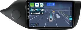 "Cadley" [2+64G] "Android 15" automobilinis radijas, skirtas "Kia CEE'd CEED JD 2012-2018" su belaidžiu "Apple CarPlay", "Android Car", "Mirror Link", GPS navigacija, "Bluetooth 5.0", "WiFi", USB, navigacija, FM + atbulinės eigos kamera