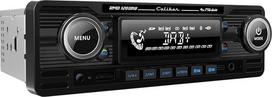 "Caliber Retro Car Radio" - automobilinis radijo imtuvas su "Bluetooth USB" - DAB+ / FM - 1 DIN automobilinis radijo imtuvas - retro dizainas - su laisvų rankų funkcija ir LCD ekranu - juodas