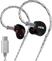 "CCA Phoenix In-Ear Monitor" ausinės, dvigubi magnetiniai garsiakalbiai, IEM su aiškiu HiFi garsu ir giliais bosais, profesionalios žaidimų ausinės iš metalo, skirtos muzikantams, dainininkams ir audiofilams (USB-C)