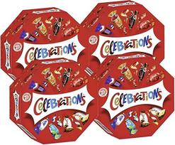 "Celebrations" 186 g įvairių dydžių dovanų dėžutė (4 pakuotės (744 g))