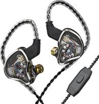 "CCZ Warriors Nex 3ba 1DD" ausinės IEM su nuimamu 2 kontaktų 4N OFC kabeliu scenos muzikantams (sidabrinės, su mikrofonu)