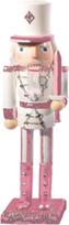"Ciao Christmas Nutcracker" žaislinis kareivis puskarininkis (24 cm), medinė blizganti dekoracija, rožinė/balta
