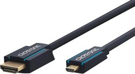 "Clicktronic" 70328 "Casual Micro-HDMI" adapterio kabelis su eternetu, 2 m ilgio