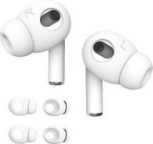 "DamonLight" 2 poros "AirPods" silikoninių ausų kištukų [netelpa į įkrovimo dėklą] [registruotas JAV patentas], suderinami su "Apple AirPods 4" (balti)