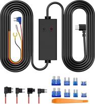 "Dash Cam" laidų rinkinys, 3,5 m C tipo 12V-24V į 5V 3A laidų rinkinys, skirtas automobilio prietaisų kameroms su 4 saugikliais ir apsauga nuo žemos įtampos, skirtas V100/GT802/S80/S90