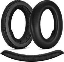 "Defean" - Ausinių pagalvėlės ir galvos juosta Sennheiser PC350 HD380 Pro ausinėms, ausinių pagalvėlės, apsauga nuo smūgių, korpusai, putplastis (baltyminės odinės ausinių pagalvėlės + galvos juosta)