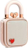 "divoom Love-Lock Bluetooth" garsiakalbis, maža nešiojama muzikos dėžutė, belaidis stereofoninis suporavimas, retro garso dėžutė, miela stalviršio dekoracija, skirta mergaitėms, rožinė