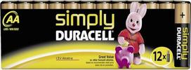 "Duracell Simply AA" baterijos, 12 vnt.