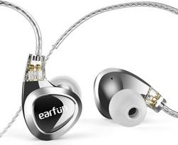 "EarFun EH100" laidinės ausinės, "Hi-Res IEM" ausinės su 2DD 1BA, ausinės su 2 kontaktų 0,78 mm kištuku, 3,5 mm kištuku, 2 poromis keičiamų derinimo antgalių