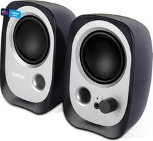 "Edifier R12U BK" USB garsiakalbių rinkinys su "Bass Reflex" prievadu, ausinių lizdu ir integruotu garsumo valdikliu, juodas