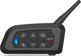 "EJEAS V4 Plus" motociklo domofonas, motociklininko šalmo "Bluetooth 5.1" ausinės su FM ir CVC triukšmo mažinimo funkcija, skirtos 4 žmonėms, visiškai dvipusis domofonas (1 pakuotė)