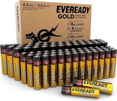 "Eveready Energizer Gold" AA ir AAA baterijos (48 vnt.) - 1,5 V akumuliatoriai namams ir biurui - 100 % plastiko nenaudojanti perdirbama pakuotė - 10 metų galiojimo laikas