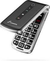 "F1" mobilusis telefonas senjorams be sutarties, sulankstomas mobilusis telefonas senjorams su dideliais mygtukais, 1000 mAh baterija, FM radijas, dviejų SIM kortelių mobilusis telefonas, 5 SOS pagalbos mygtukų mobilusis telefonas
