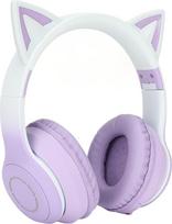 "Focket Bluetooth" ausinės, "Cat Ear" ausinės su mikrofonu, 7 LED šviečiančios belaidės ausinės su garsumo reguliatoriumi, sulankstomos žaidimų ausinės vaikams ir suaugusiesiems 15 val.