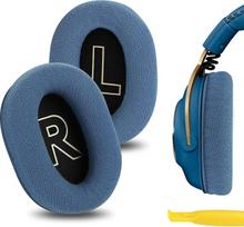 "Geekria Comfort Velour" pakaitiniai ausinių įdėklai "Logitech G Pro", "G Pro X", "G Pro X League of Legends Edition" ausinių ausinių įdėklai, ausinių ausinių įdėklai, ausinių kaušelių remonto dalys (mėlyni)