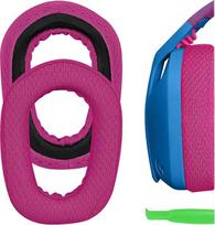 "Geekria Comfort" pakaitiniai tinklelio ausų pagalvėlės "Logitech G435" ausinėms ausinėms "Headset Ear Pads" remonto dalys (raudonos spalvos)