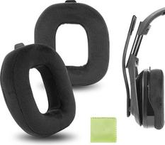 "Geekria Comfort" patogūs pakaitiniai veliūriniai ausinių įdėklai "Astro A50 Gen 4" ausinėms (juodi)