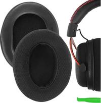 "Geekria Comfort" ypač stori tinklelio tinklelio pakaitiniai ausinių įdėklai "HyperX Cloud III", "Cloud 3", "Cloud II", "Cloud II", "2", "Alpha", "Cloud Flight", "Stinger", "Revolver S" ausinėms, ausinių įdėklai, remonto dalys