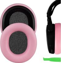 "Geekria Nova" pakaitiniai ausinių įdėklai, suderinami su "SteelSeries Arctis 1/3/5/7/7/7+/7P/7P+/7X/7X+/9/9X/Pro/Prime" ausinėmis, remonto dalys (rožinės spalvos)