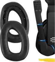 "Geekria QuickFit Protein Leather" pakaitiniai ausų įdėklai "Sennheiser GSP 300", "GSP 301", "GSP 302", "GSP 303", "GSP 350", "GSP 370" ausinių ausų įdėklai "Sennheiser GSP 300", "GSP 301", "GSP 302", "GSP 303", "GSP 350", "GSP 370" ausinių įdėklai ausini