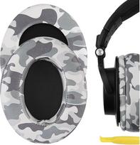 "Geekria QuickFit Protein Leather" pakaitiniai ausų įdėklai ATH M50X, M50XBT, M50XBT2, M50, M40X, M30, M20, M10 ausinių ausinių įdėklai ausinių ausinių kaušelių remonto dalys (Camo)