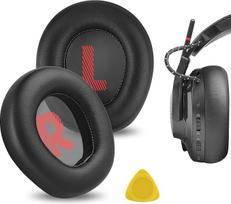 "Geekria QuickFit" baltyminės odos pakaitinės ausų pagalvėlės "JBL Quantum 600" belaidėms ausinėms ausinėms (juodos spalvos)