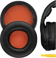 "Geekria QuickFit" pakaitiniai ausinių įdėklai "SteelSeries Siberia 800 840" ausinėms, ausinių įdėklai, ausinių ausinių įdėklai, ausinių kaušelio dangtelis, atsarginės dalys (juoda/apelsinų spalva)