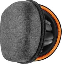 "Geekria Shield" ausinių dėklas, suderinamas su "JLab V-MODA" pakaitiniu kietuoju dėklu, kelioninis krepšys su kabelių laikymo vieta - tamsiai pilkas