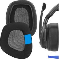 "Geekria Sport Cooling Gel" pakaitiniai ausinių įdėklai "Corsair Void Pro", "Void Pro RGB", "Void Pro RGB SE", "Void Elite", "Void Elite RGB" ausinėms, ausų įdėklai, ausų kaušelių dangteliai, remonto dalys (juoda)