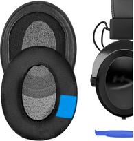 "Geekria Sport Cooling Gel-Infused Cloth" pakaitiniai ausų įklotai, skirti "HyperX Cloud II", 2, "Mix", "Alpha", "Cloud Flight", "Stinger", "Revolver S", ausų įklotai, ausų įklotų keitimas