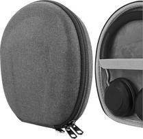 "Geekria UltraShell" ausinių dėklas "Bose QC35", "QC25", "QC15", "Grado SR60", "SR80" ir kitoms ausinėms / apsauginis kelioninis krepšys su vieta kabeliui, AMP, ausinių pagalvėlėms, "iPod", dalims ir priedams (pilkas pliušas)