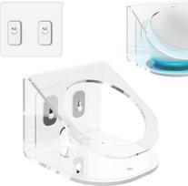 "Geekria" akrilinis sieninis laikiklis "Echo Dot" (4 kartos) su LED laikrodžiu ir "Alexa", garsiakalbio stovas, tvirtas laikiklis, tinka visiems naujiems 2021 m. "Echo Dot" išmaniesiems garsiakalbiams (skaidrus)