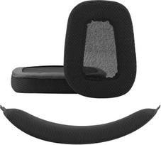 "Geekria" ausinių pagalvėlės, skirtos "Logitech G633 G933" ausinėms + pakaitinės ausinių pagalvėlės / ausinių pagalvėlės pagalvėlės / ausinių pagalvėlės ir ausinių pagalvėlės apsauginė rankovė / pagalvėlių pagalvėlių remonto dalys (juoda)