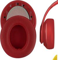 "Geekria" ausų kilimėlis, skirtas "Beats by Dr. Dre Studio 3.0", "Studio2" (2 kartos "Bluetooth") belaidėms ausinėms Keičiamos ausų pagalvėlės / ausų pagalvėlės / ausų kaušeliai / ausų dangteliai / ausų pagalvėlių remonto dalys (raudonos spalvos)