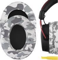 "Geekria" itin stori pakaitiniai ausinių įdėklai, suderinami su "HyperX Cloud III/II/Mix/Alpha/Flight/Stinger/Revolver S" ausinėmis, ausinių įdėklai (Camo)