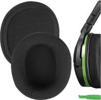 "Geekria" pakaitinės tinklinės ausų pagalvėlės "Turtle Beach Stealth 600 Stealth 500 Stealth 400 Stealth 300" ausinėms "Headset Ear Cups" remonto dalys (juodos spalvos)