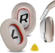"Geekria" pakaitiniai ausinių pagalvėlės "Plantronics BackBeat PRO 2" ausinėms "EarPad Ear Cushion EarCups Earpads" (baltos/raudonos spalvos)
