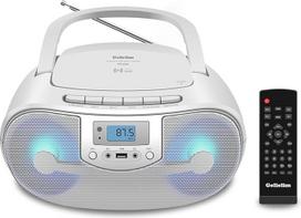 "Gelielim" namų CD grotuvas su nuotolinio valdymo pulteliu, "Bluetooth", USB ir FM radiju, stereofoniniu garsiakalbiu, LED ekranu, baterija arba maitinimu iš tinklo
