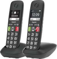 "Gigaset E290" su antruoju rageliu - "Duo" telefonas vyresniems žmonėms be atsakiklio, su ypač dideliais mygtukais ir ekranais, greitojo rinkimo mygtukais, stiprintuvo funkcija ypač garsiam klausymuisi, juodas