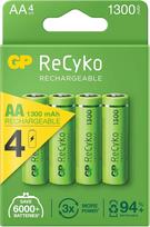 "GP ReCyko" įkraunamos 4 x 1300mAh AA baterijos Iš anksto įkrautos įkraunamos baterijos 1300mAh