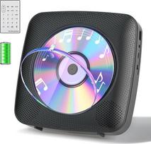 "Gueray" stalinis CD grotuvas "Bluetooth" CD grotuvas su garsiakalbiais namams 1800 mAh Nešiojamasis CD grotuvas su AUX USB ausinių lizdu FM radijas su nuotolinio valdymo pulteliu Apsauga nuo dulkių LCD ekranas vaikams Juodas