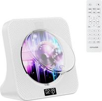 "Gueray" stalinis CD grotuvas "Bluetooth" CD grotuvas su garsiakalbiais namams Nešiojamasis CD grotuvas su AUX USB ausinių lizdu FM radijas su nuotolinio valdymo pulteliu Apsauga nuo dulkių LCD ekranas vaikams