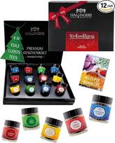 "Hallingers Christmas Greetings" - kalėdinis 12 rūšių arbatos dovanų rinkinys Kalėdoms ir Adventui, veganiškas ir be glitimo, užsukamuose indeliuose (rinkinys) - dovanų idėjos Kalėdoms ir dovanoms Advento kalendorius | Genesu